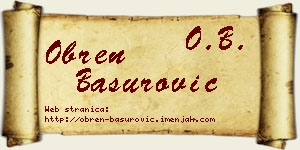 Obren Basurović vizit kartica